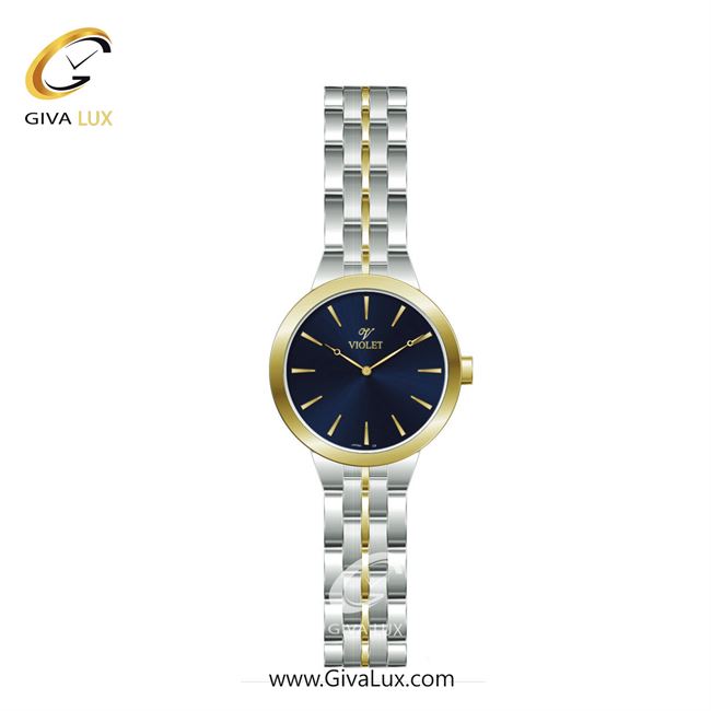 ساعت مچی اورجینال زنانه ویولت VIOLET نقره ای-طلایی | طلایی-نقره ای| سرمه ای| کد رفرنس 0598/2